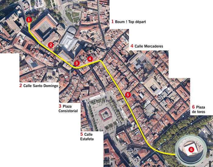 san-fermin-parcours Parcours de l'encierro de Pampelune